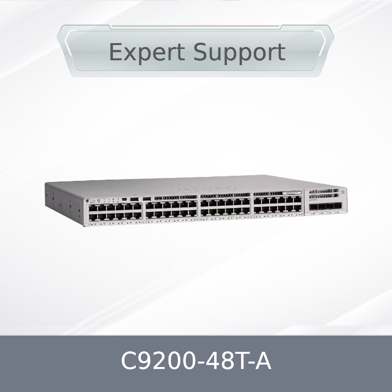 Cisco Catalyst 9200-48T-A Switch de datos de 48 puertos, licencia Network Advantage, Gigabit Ethernet de nivel empresarial