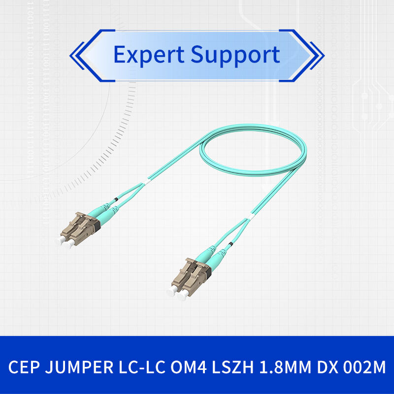 Cable de conexión de fibra óptica dúplex LC-LC CommScope OM4, multimodo 50/125μm, Aqua, cubierta LSZH, 1.8mm