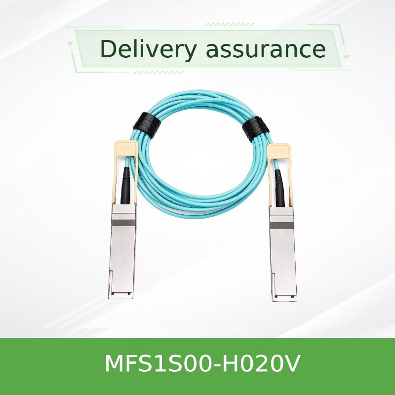 NVIDIA MFS1S00-H020V 20m QSFP56 200Gb/s Cable Óptico Activo | AOC de Largo Alcance para InfiniBand HDR y Redes 200GbE