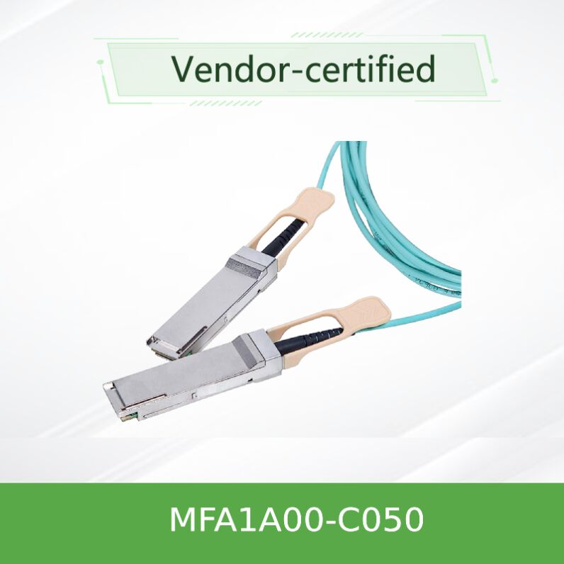 Cable óptico activo NVIDIA MFA1A00-C050 de 100 Gb/s QSFP28 de 50 m LSZH AOC para Ethernet